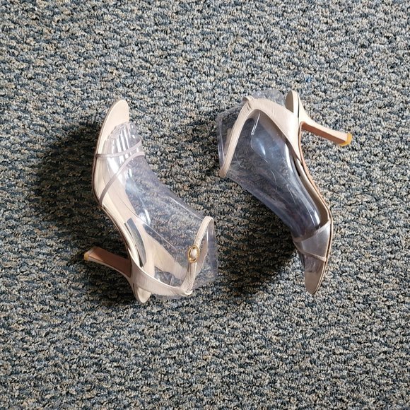 Stunning Donna Karan New York Neutral Strappy Sandals Size 8 - Picture 5 of 16
